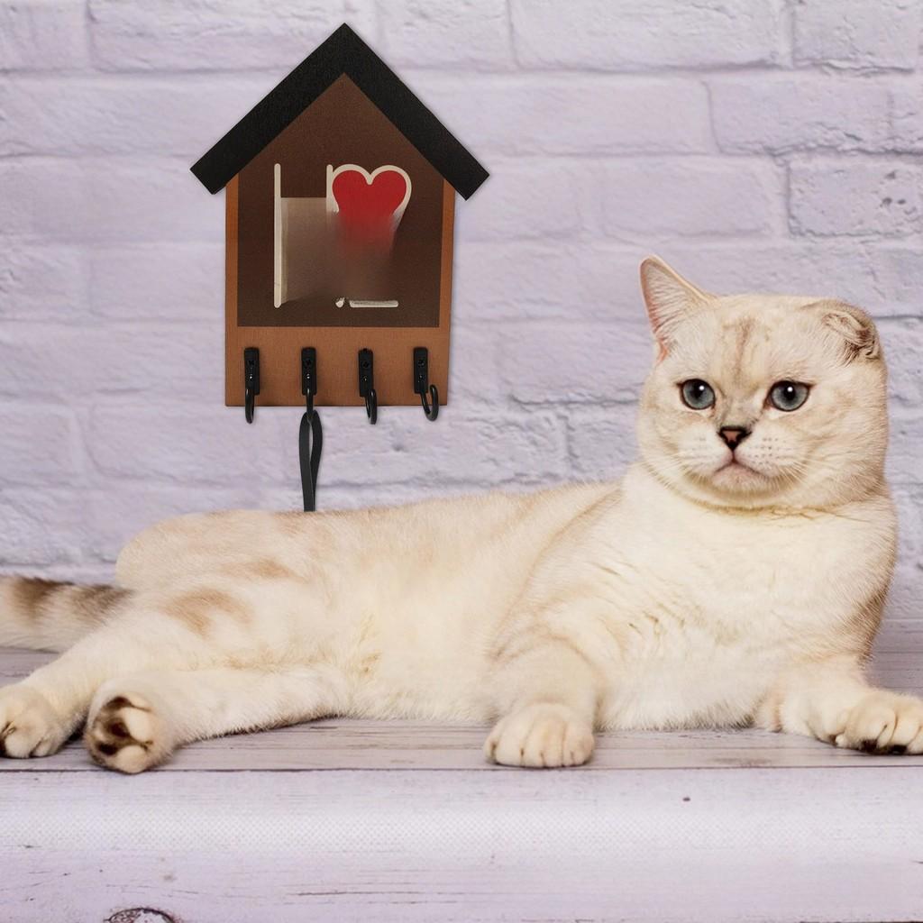 Rustic House Shape Wall Hanger With Home Sign For Wall Decor Gift