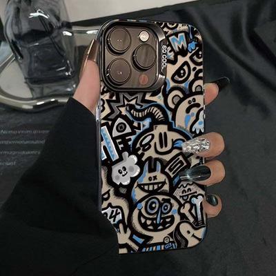 The New Graffiti Is Suitable for Iphone17 Mobile Phone Case Apple 15promax/14 European and American 13pro12 Personality 16xr.