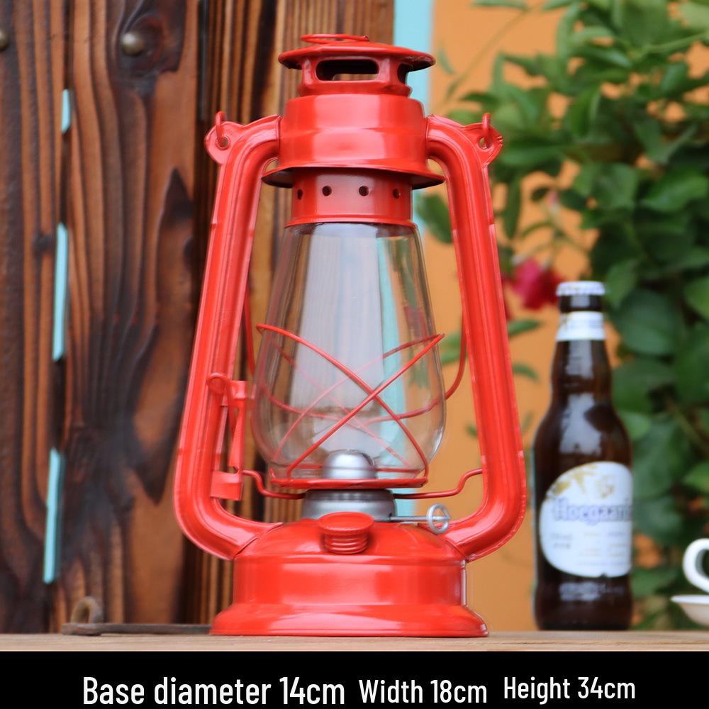 Retro Nostalgic Multi-Color Kerosene Horse Lamp - Portable Outdoor Camping & Decorative Lamp