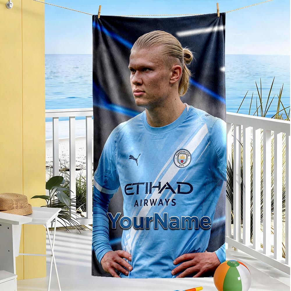 Epl Fan Artwork Customize Text Beach Towel Super Soft Microfiber Quickdry Fabric Perfect for Traveling Yoga Camping and Swimming