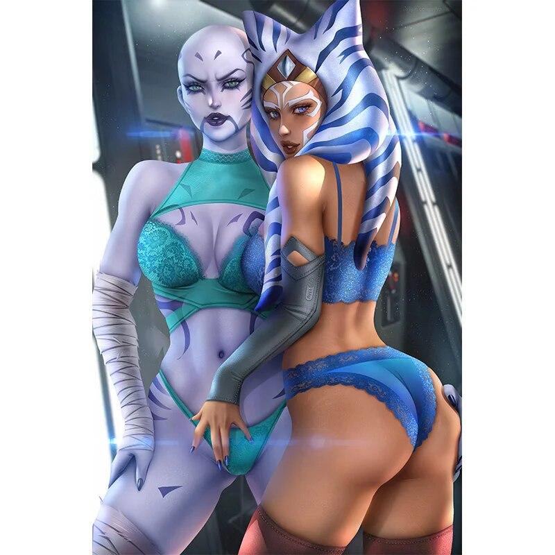 Print Canvas Video Games Magician Nude Sexy Girl Art Living Room Bedroom Home Decor Wall Picture
