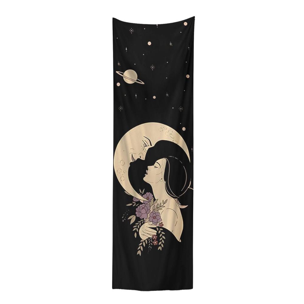 Sun and Moon Tapestry Wall Hanging Tapestry for Bedroom Living Room Tapestry Aesthethic Vertical Tapestry Background Wall Decor