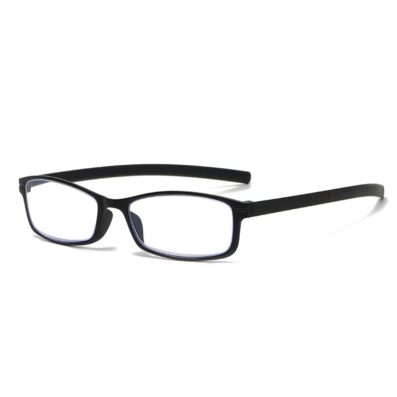 New Square Plastic Reading Glasses Ultralight High Definition Blue Light Blocking Fashionable Full Frame 281