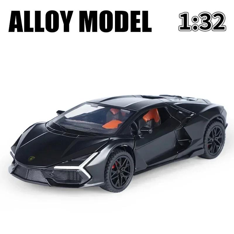 ABAC1 1:32 Revuelto Sports Car Alloy Model Diecast Metal Miniature Model Car Sound Light Children Toy Car Vehicles GIfts