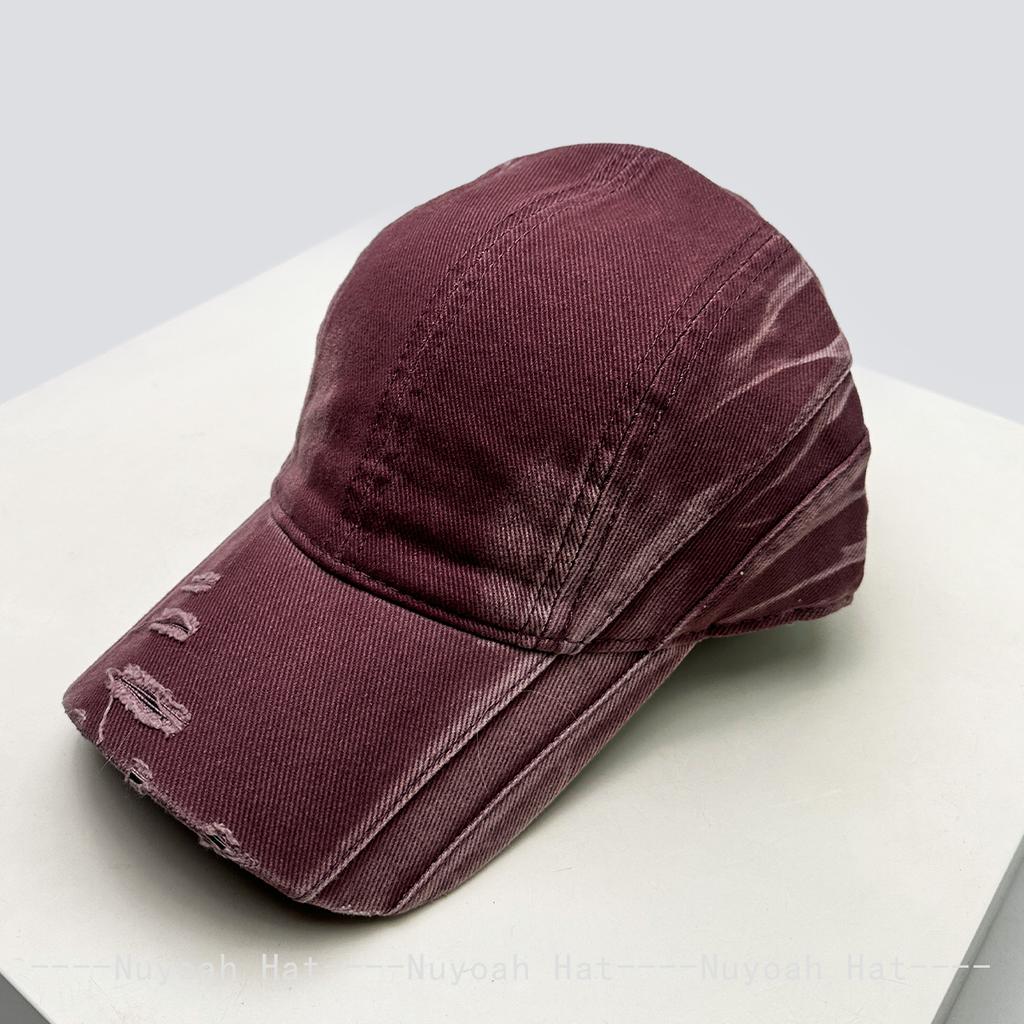 And Women Vintage Bandhnu Solid Color Stripe Baseball Caps Sun Protection Personalized All-Match Street Style Peaked Hats Distressed Fashion