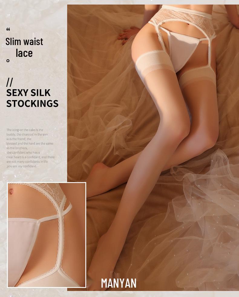 Man Yan Lace Garter Stockings WZ7912: Sexy One-Piece Pantyhose