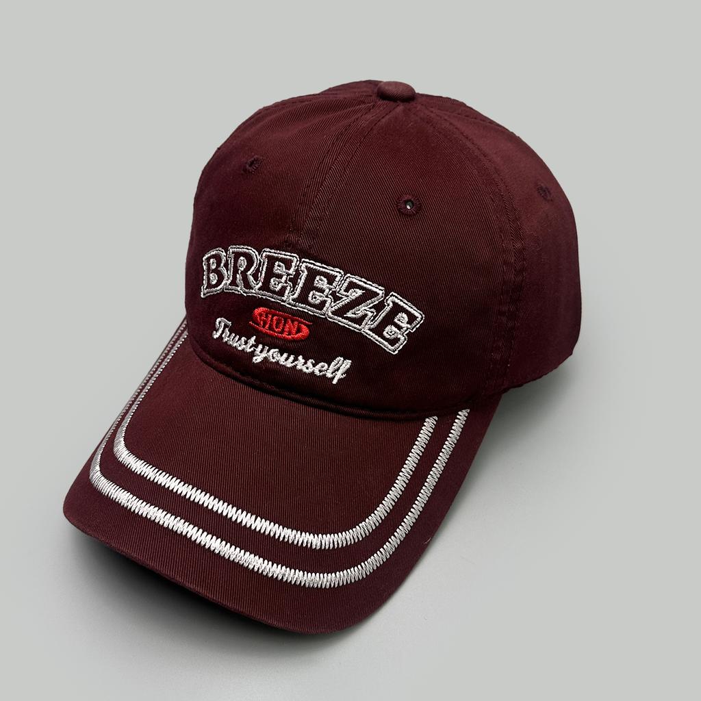 Korean Letters Embroidery Striped Baseball Hats New Men Women Sunshade Personal Versatile Casual Fashion Simple Ins Peaked Caps