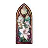 PVC Translucent Bookmark Stained Glass Style Floral Pattern Durable Flexible Material Size 15x6cm Suitable for Books Magazines and Journals