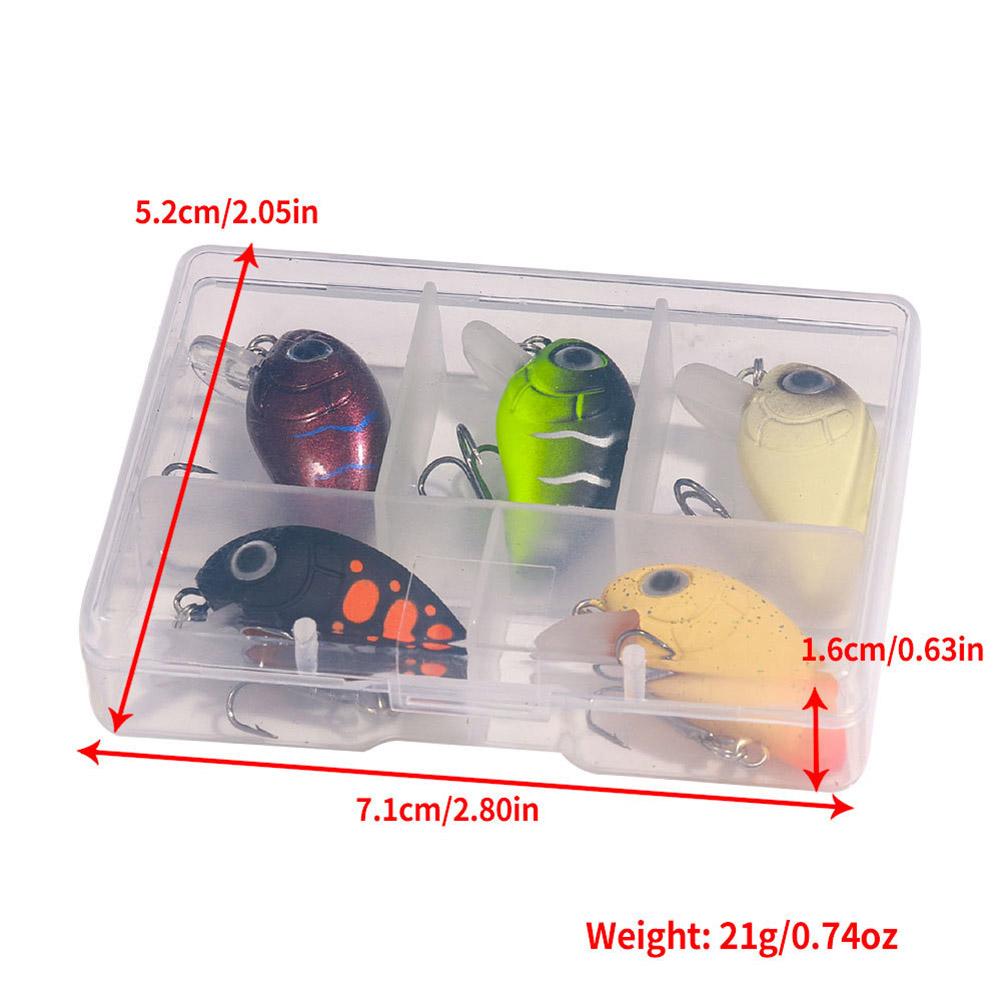 5 Stück Micro Crankbait Angelköder Langsam sinkend Vib Set Oberflächenköder Set Für Barsch Forellen Angelbegeisterte