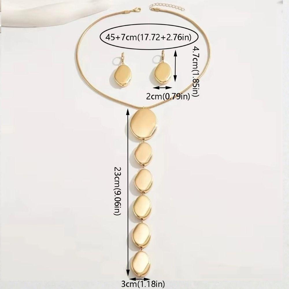 Metal Style Exaggerated Pendant Jewelry Set Y-Shape Women's Jewelry Set Fashion Jewelry Set  Girl