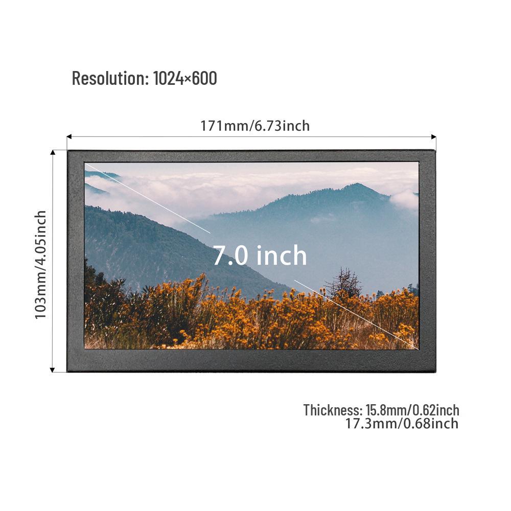 

7-дюймовый портативный IPS сенсорный HDMI монитор - HD ЖК-дисплей HDMI Only