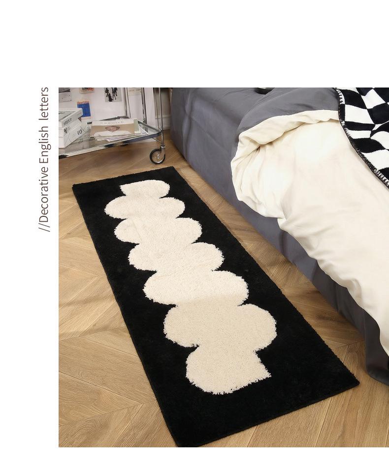 Korean Style Thickened Non-Slip Bathroom Floor Mat with Personalized Letter Flocking - Water-Absorbing Foot Pad/ Carpet