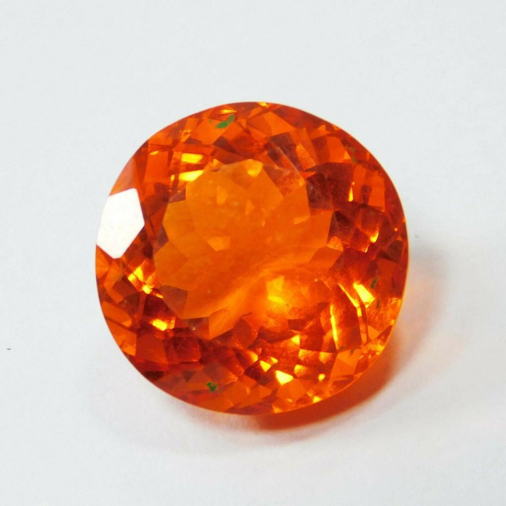 Natural Orange Sapphire Round Cut 11 Carat Loose Gemstone AA++ CERTIFIED