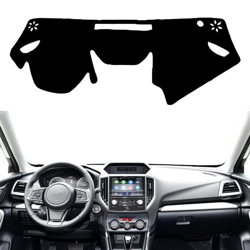 

For Subaru Forester - 2024 XV Crosstrek Impreza 2018 Car Dashboard Cover Mat Sun Shade Carpet Accessories Black(Black Edge)