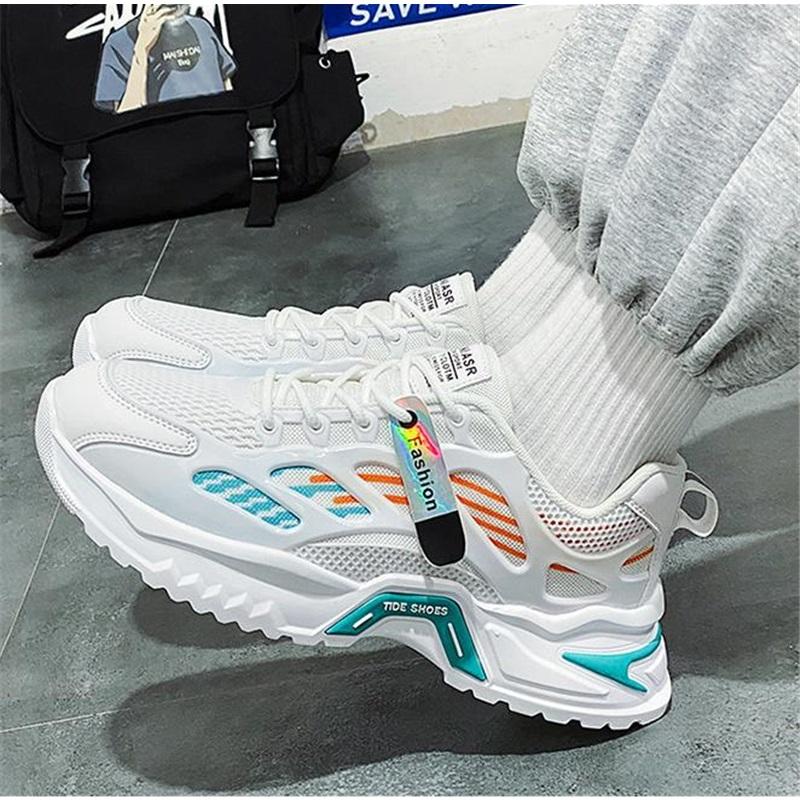 Men's Shoes Breathable All-match Mesh Sports And Leisure Running Increased Black Shoes