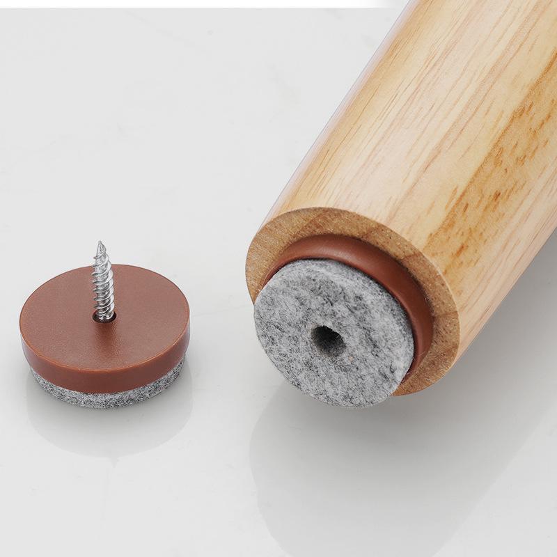 Yingya Anti-Slip Felt Leveling Feet for Furniture: White/Brown Pads for Cabinets, Tables, Chairs, Sofas