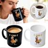 25-26 F-Caw-F Funny Chicken Coffee Mug, F-Caw-F Rooster Coffee Cup, Novelty Ceramic Mug Gag Gift For Men Women