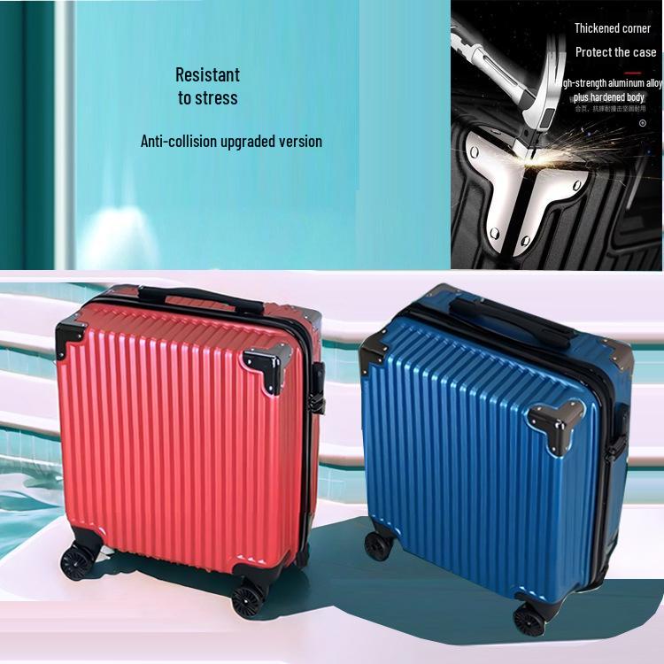 18" Carry-on Travel Suitcase with Universal Wheels and Lock, Sturdy Trolley Case for Students, 20" Version Available