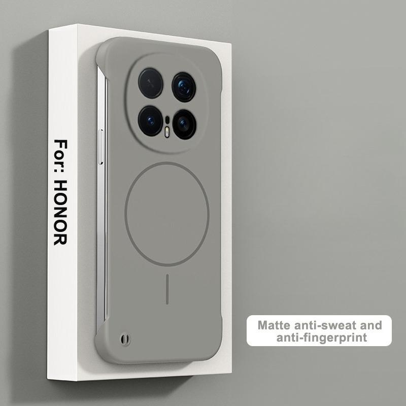For Magsafe Frameless Case For Honor Magic 8Pro Frosted Ultra Thin Wireless Charging Hard Shockproof Cover for Honor Magic 8 Pro