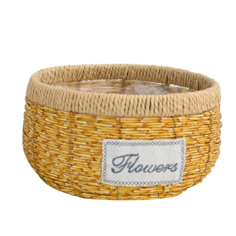 Tote Flower Basket with Handle Multifunction Home Festival Wedding Party