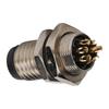 M8 Aviation 8 Pin Plug Connector Waterproof Brass Nickel Plated Shell for Female Socket