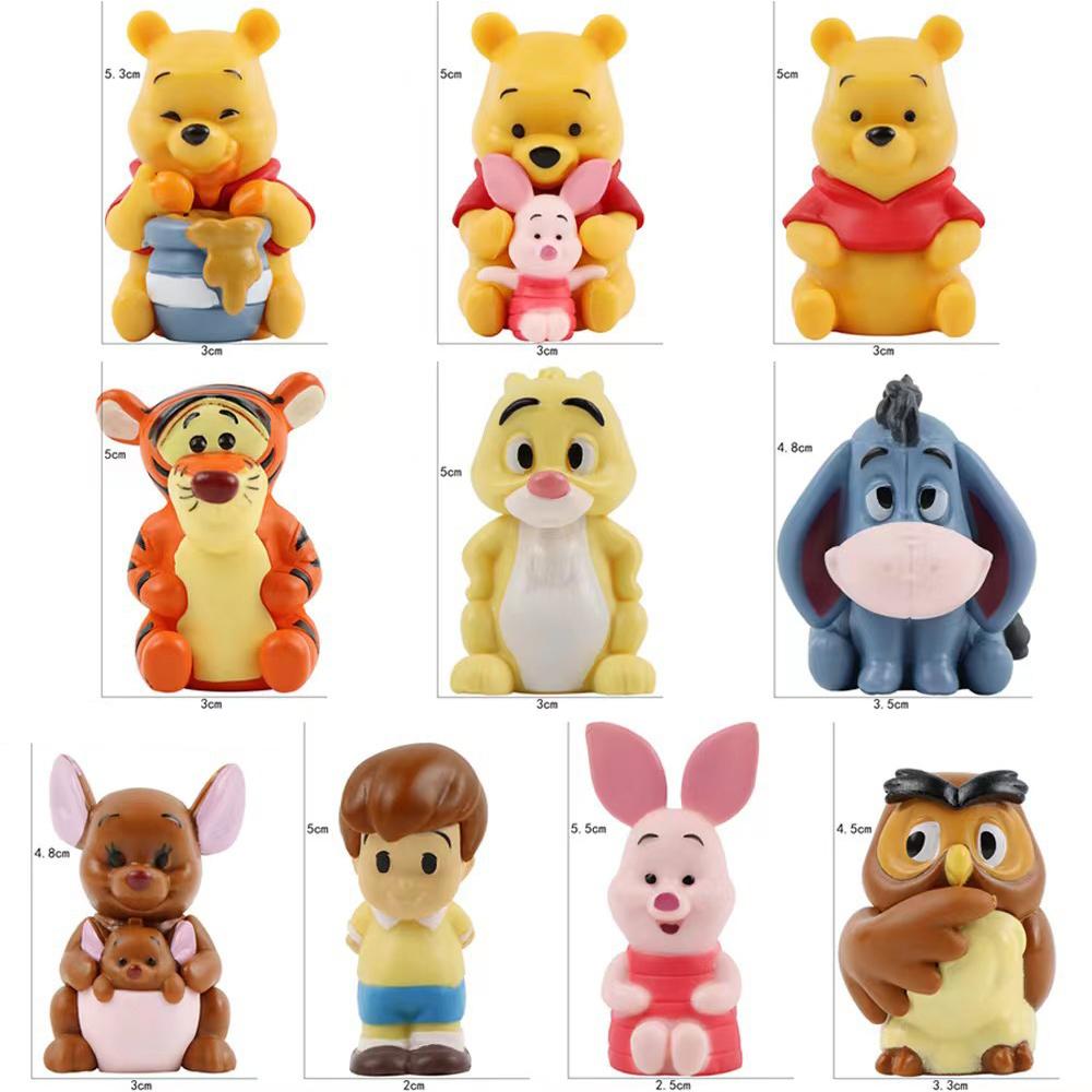10pcs Winnie the Pooh Figures Set Micro Landscape Ornaments Office Home Decor