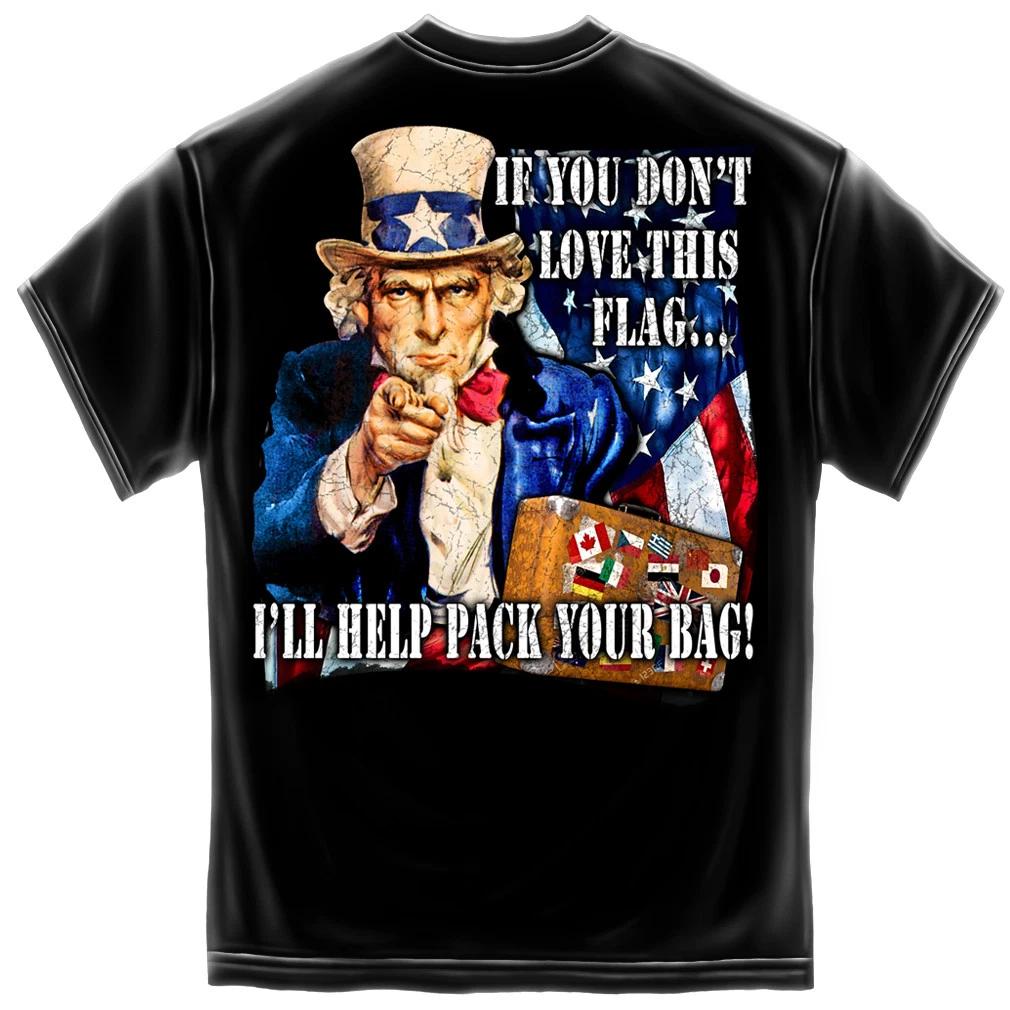 Новая Футболка MILITARY UNCLE SAM ЕСЛИ ВАМ НЕ НРАВИТСЯ ЭТОТ ФЛАГ Я ПОМОГУ ВАМ СОБРАТЬ ВЕЩИ 4XL