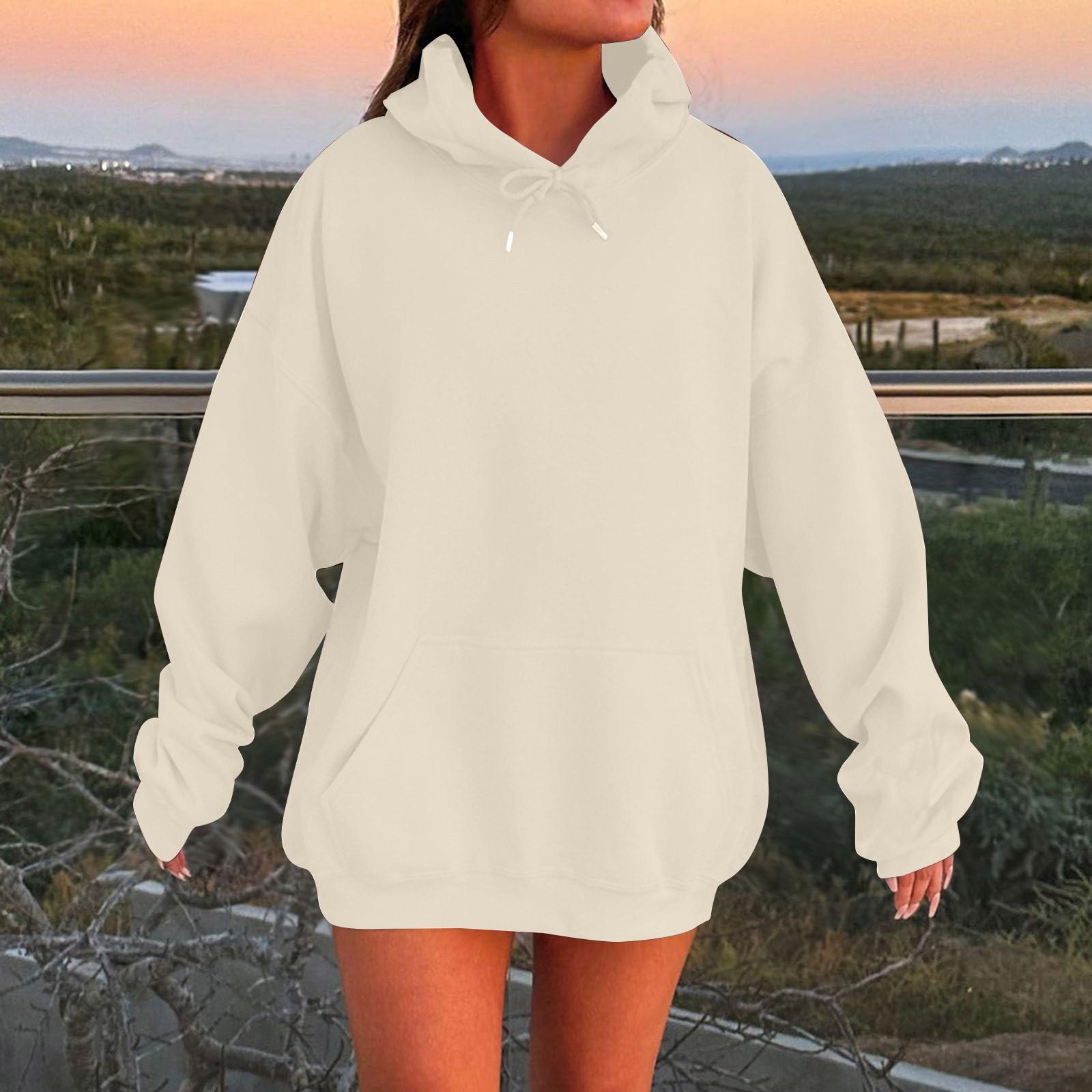 

Женская толстовка с длинными рукавами, свободная, с заниженными плечами, с капюшоном, из плюша XL хаки