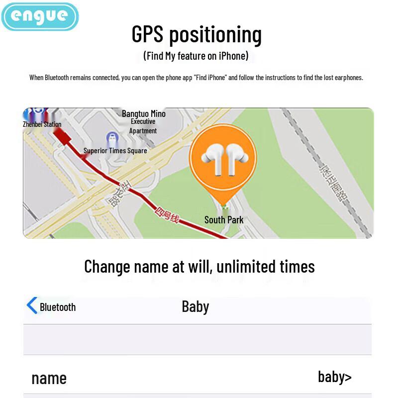 ENGUE ANC TWS Noise-Cancelling Bluetooth Earbuds