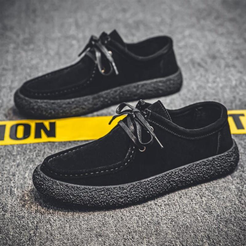 

Мода Модные ретро повседневные мужские туфли Удобные мокасины на шнуровке Мужские плоские кроссовки Классическая легкая обувь для вождения Zapatos Hombre 44 чёрный