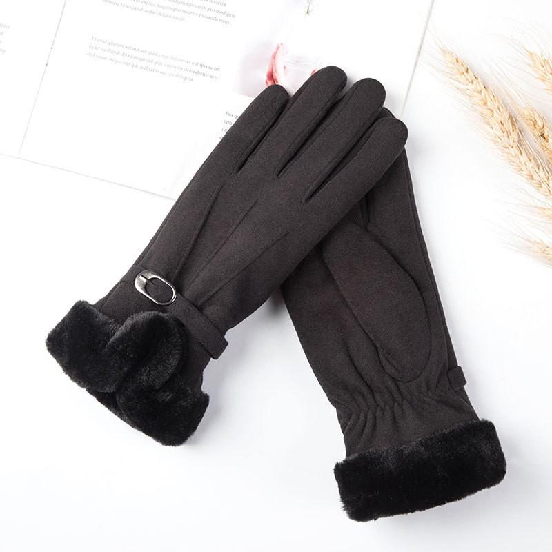 Womens Winter Warm Fleece Lined Touchscreen Gloves Windproof Water Resistant Outdoor Driving Cycling