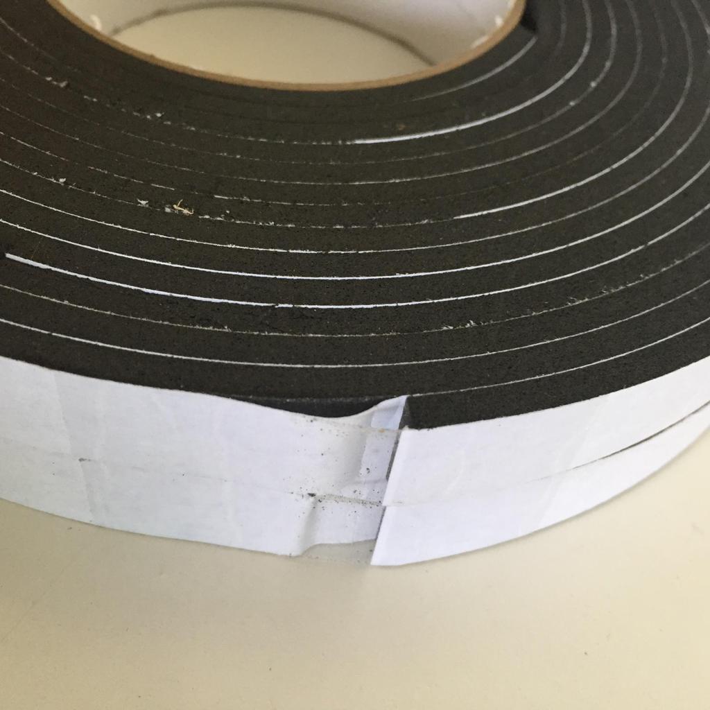 4MM EVA Black Foam Sponge Tape with Anti-Slip Seal and Double-Sided Adhesive