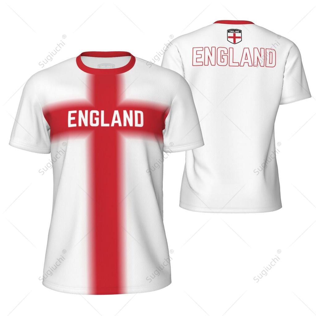ENGLAND 3D Print Sports Quick-dry Breathable Men T-shirt Outdoor Football Jersey Club Team Parent-child Short Sleeve Clothes Top