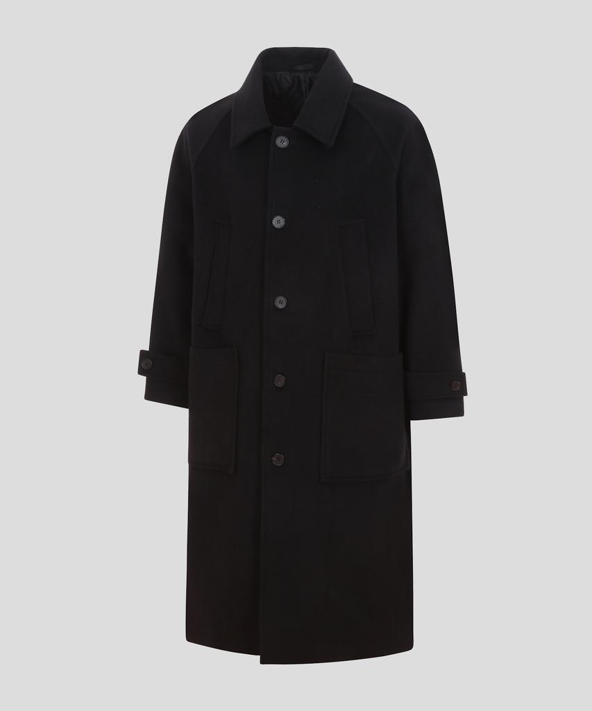 Connect Kinloch Oversized Balmacaan Coat (Black)