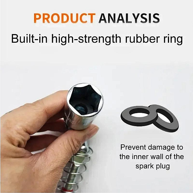 Universal 14mm 16mm 21mm Spark Plug Removal Tool Wrench 360 Degree Spark Plug Removal Socket Wrench Auto Repair Tool