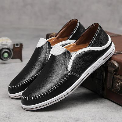 Chaussures pour hommes mocassins à une pédale chaussures de conduite décontractées pour hommes printemps et été couvre-pied grande taille chaussures Doudou chaussures en cuir faites à la main hommes