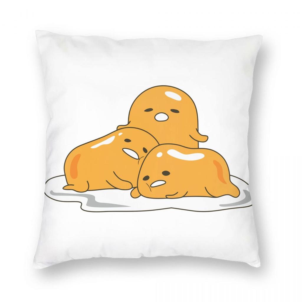 Christmas Gudetama The Lazy Egg Pillowcase Printing Polyester Cushion Cover Decorations Pillow Case Cover Chair Zippered 18''