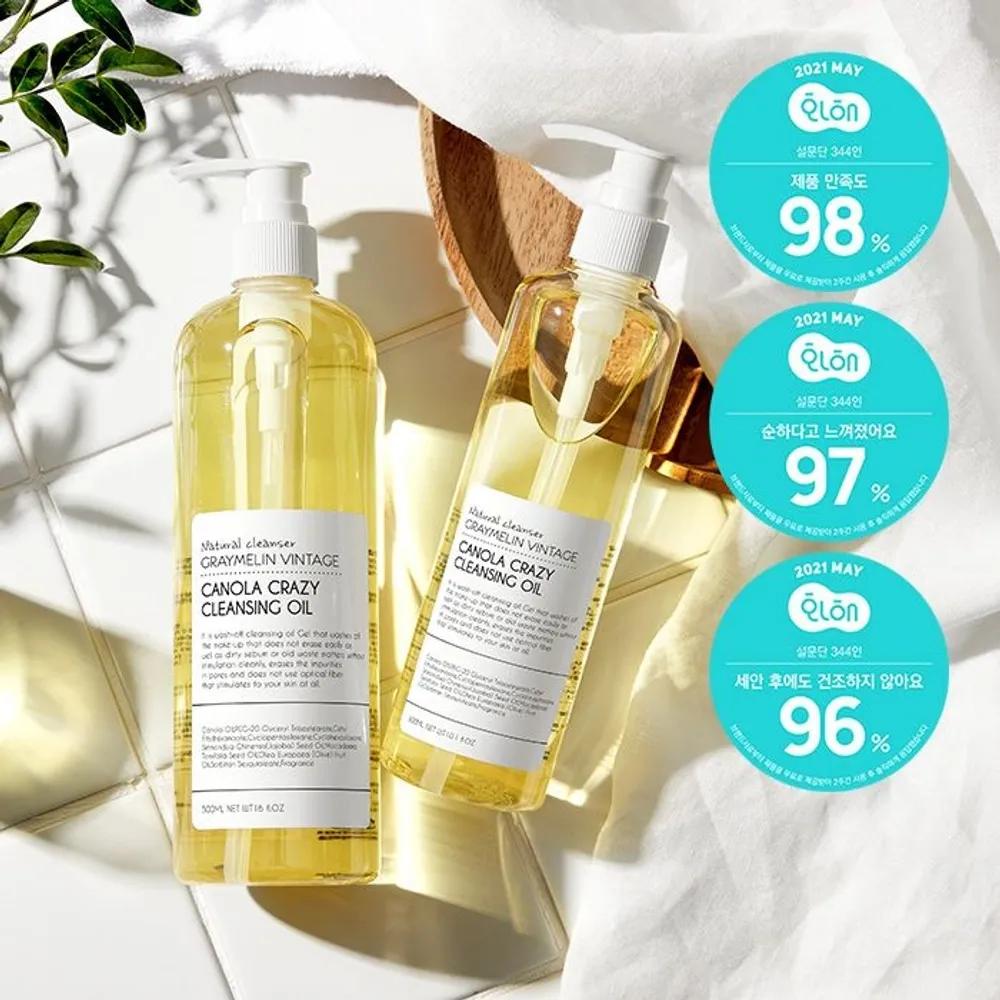 Canola Cleansing Oil + Large Size Foam Cleanser 500ml SET