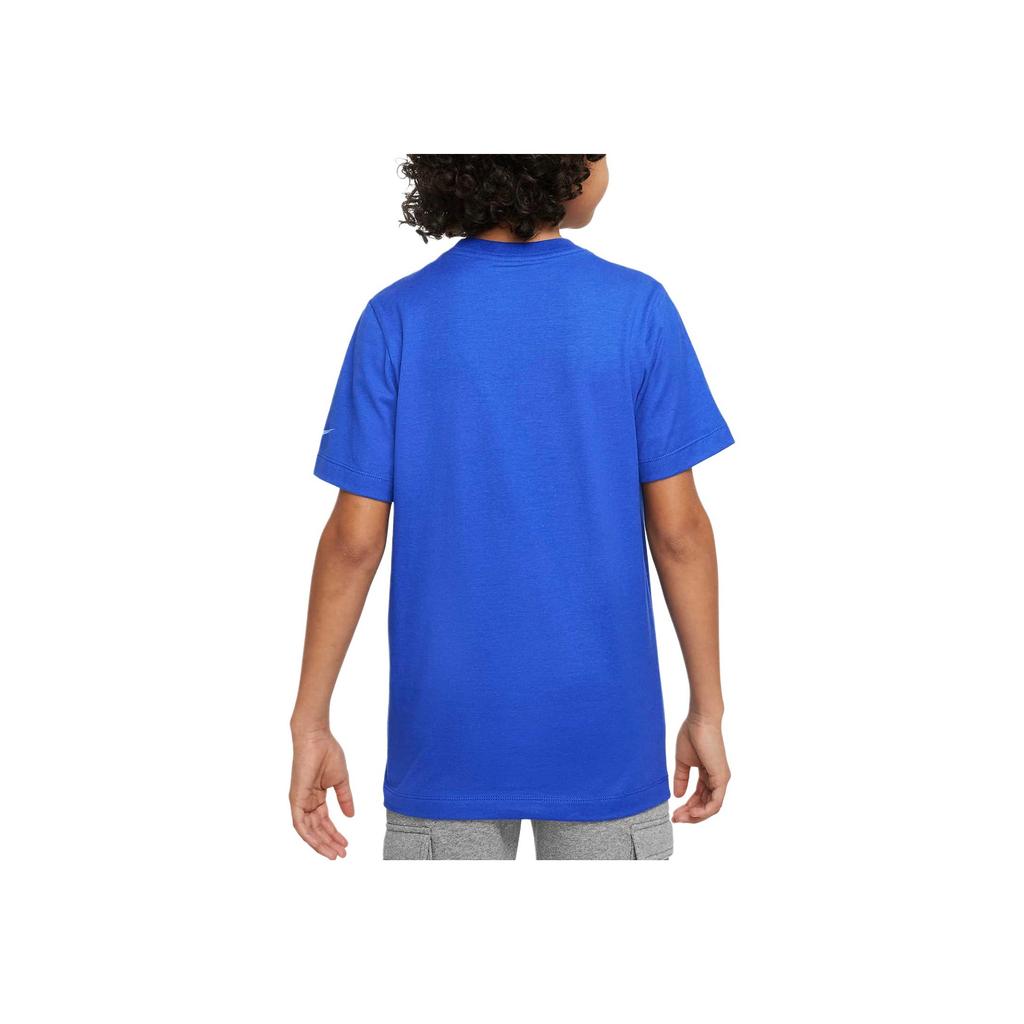 Nike T-Shirt Großer Logo-Print Rundhalsausschnitt Kurzarm Kinder-Tops Game-Royal DO1807-480
