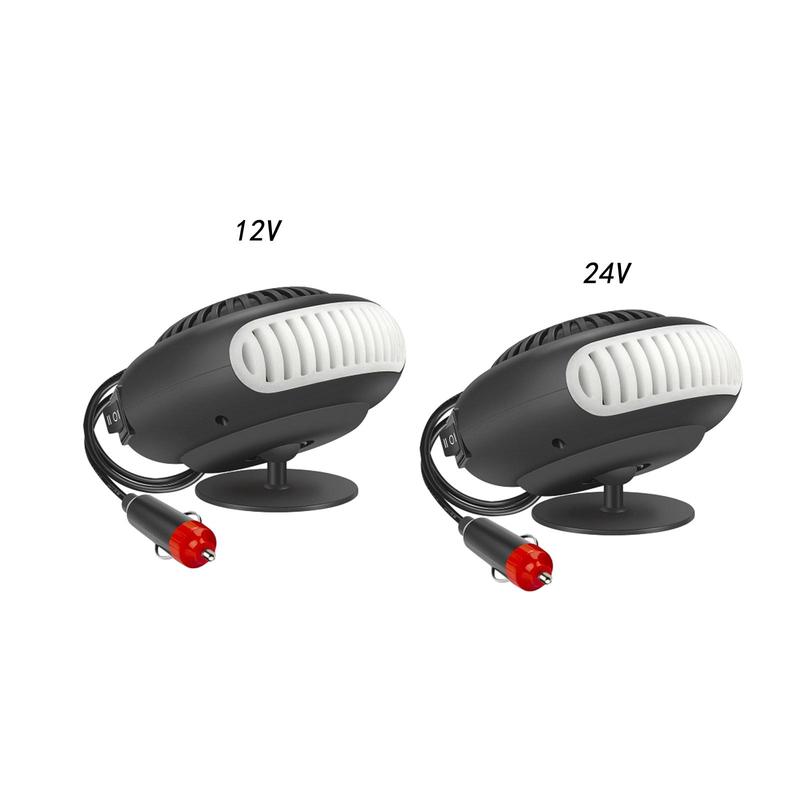 Car Heating Fan Electric Heater 360° Rotary Base Accessory Portable Window