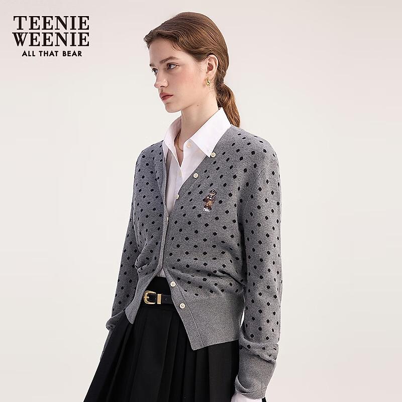 Teenie Weenie Women's Polka Dot V-Neck Cardigan