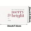 50-Pack Glossy Finish Rectangular Holiday Gift Tags, for Easy Hanging, Perfect for Christmas Presents, Events & Celebrations