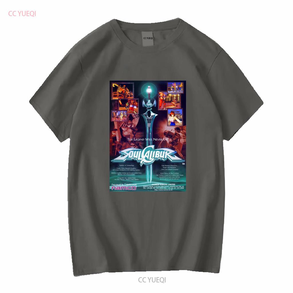 Soul Calibur Vintage Retro Promo Crewneck T shirt long or short sleeves vintage Washed graphic designer clothes Versatile
