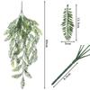 80cm Length Artificial Hanging Vines Plastic Leaves Green Color Artificial Plant Decor 5 Heads Hanging Design