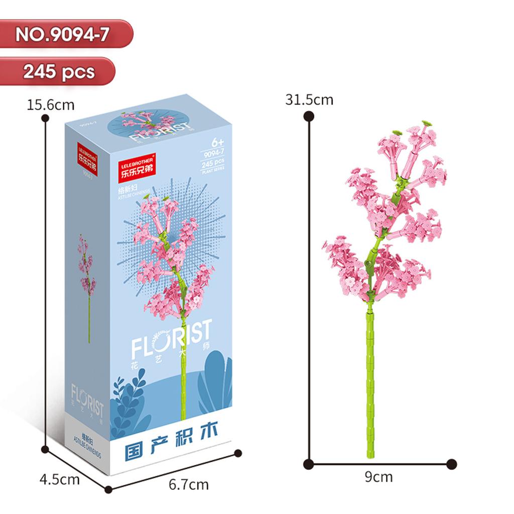 Hot Creative Small Building Block Flower Art Classic Brick Mini Potted Plant Gift For Girls Desk Decoration Simple Assembly Toys