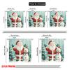 2pcs,2D plane printing Popular Curtain Panels Cute Santa Snowman Christmas Winter (3) 100% Polyester (without rod) Room Decor