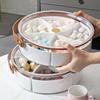 Snack Storage Cassette Lid 5 Compartments Separate Fruit Tray Living Room Kitchen Food Tray Rotatable Transparent Fruit Tray