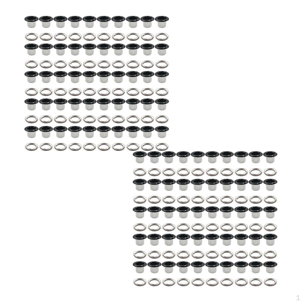 100 Pieces Hole Metal Eyelets Grommets Round Shape 6mm Accessories Tiny Grommet for Scrapbooking