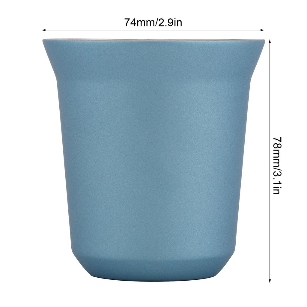 Stainless Steel Coffee Cup Double Wall Insulated Capsule Cup Mug for Home Coffee Shop