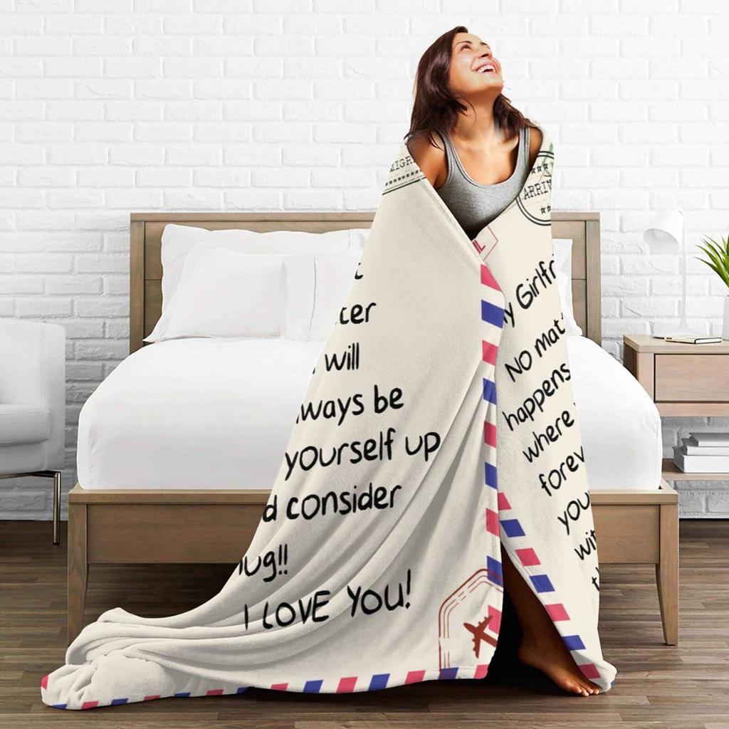 Gift For Girlfriend Flannel Blanket Single-Sided Printed Blanket Decorative Blanket Source